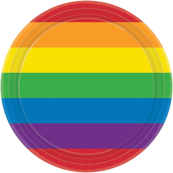 PAPER PLATE - RAINBOW 23CM