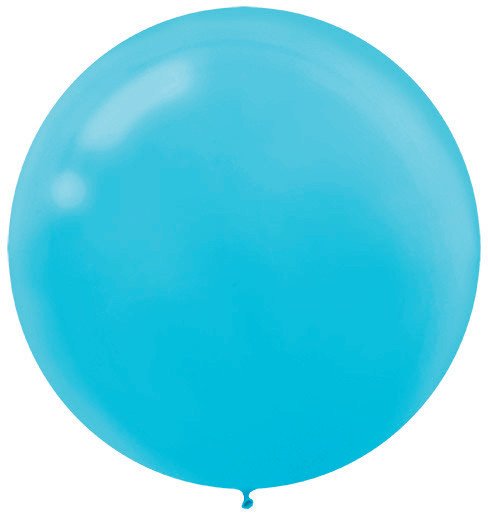 60cm CARIBBEAN BLUE Latex Balloons - 4Pk