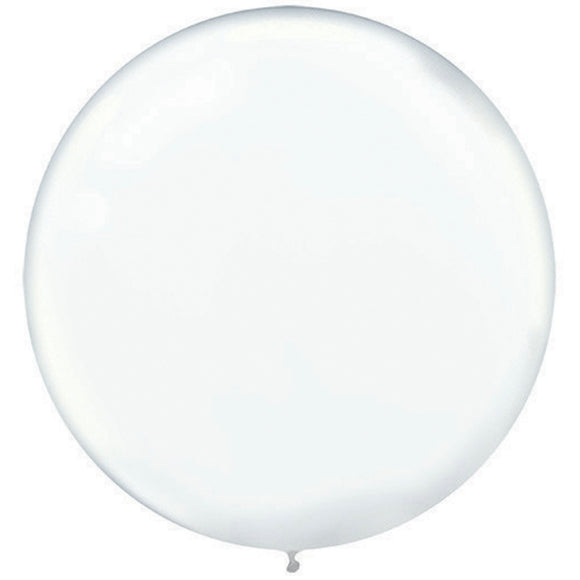 60cm CLEAR Latex Balloons - 4Pk