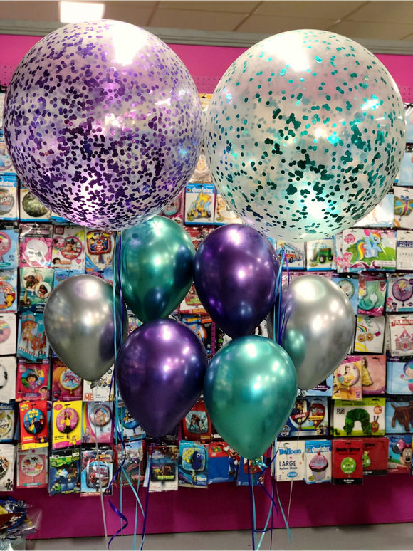 Latex 60cm Balloon - CONFETTI FILLED