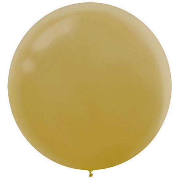 60cm GOLD Latex Balloons - 4Pk