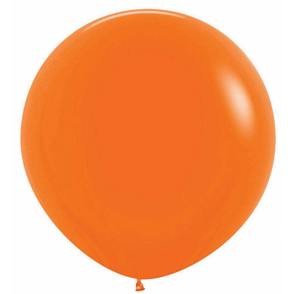 60cm ORANGE Latex Balloons - 4Pk