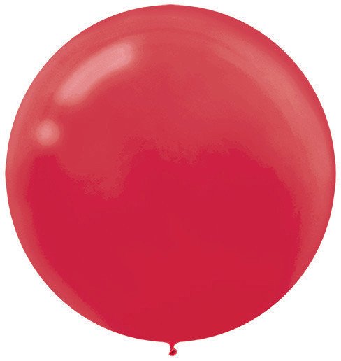 60cm RED Latex Balloons - 4Pk