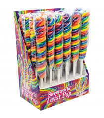 Sweet World TWIST POPS - Rainbow - 60gm