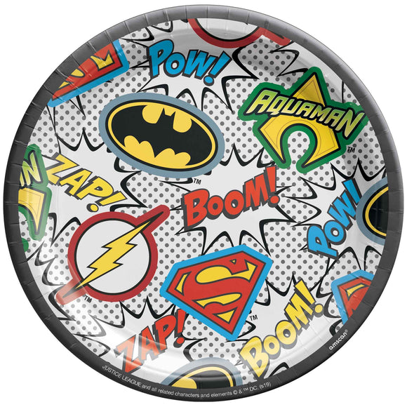 Party Paper Plates 17cm - JUSTICE LEAGUE