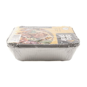 BBQ Rectangle Foil Trays (6) with Lid