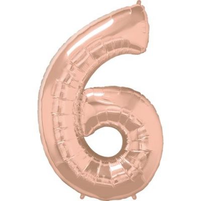 SuperShape Numbers ROSE GOLD #6
