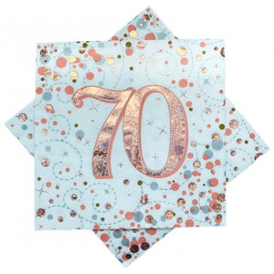 Lunch Napkins - 70th Rose Gold