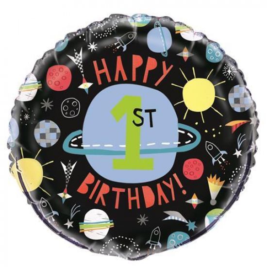 45cm Foil Balloon - HAPPY 1ST BIRTHDAY