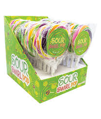 Sweet World SWIRL POPS - SOUR Rainbow - Medium 80gm