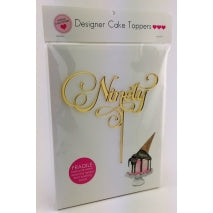 Acrylic Cake Topper - NINETY (Gold)