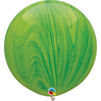 Latex MARBLE 90cm Balloon - GREEN & LIGHT GREEN