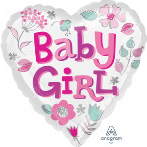 45cm Foil Balloon - BABY GIRL