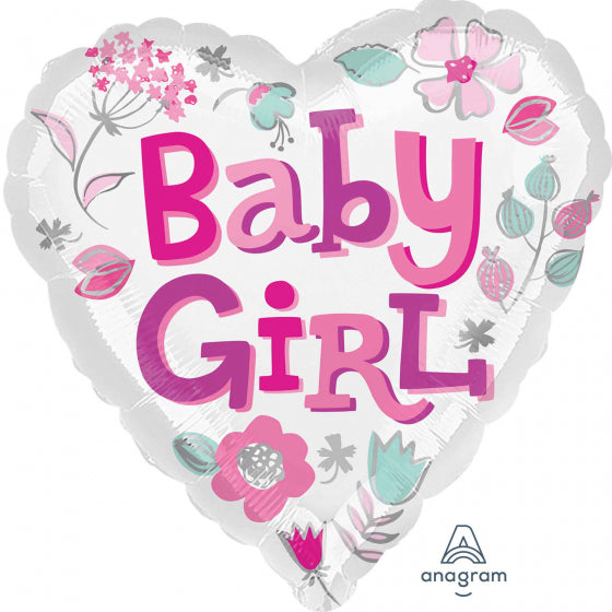 45cm Foil Balloon - BABY GIRL