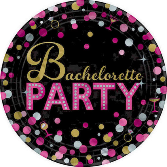 Party Paper Plates 17cm - BACHELORETTE