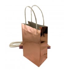 ECO PAPER PARTY BAGS - METALLIC ROSE GOLD