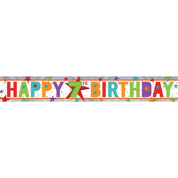 Banner - Happy 7th Birthday (Holographic)