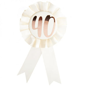 Birthday Badge - Rose Gold 40