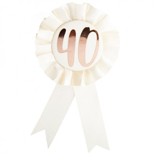 Birthday Badge - Rose Gold 40