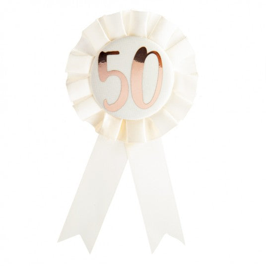 Birthday Badge - Rose Gold 50