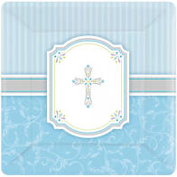 Party Paper Plates 23cm - BLESSINGS BOY (DL)