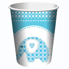 **CLEARANCE** Party Paper Cups - BABY ELEPHANT BLUE