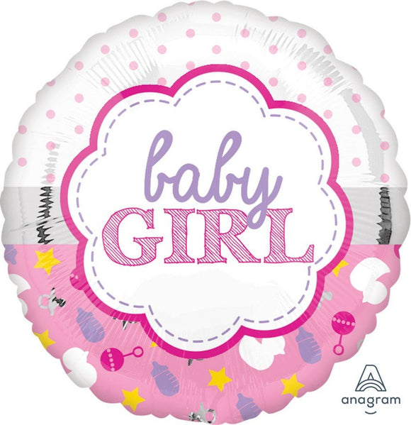 45cm Foil Balloon - BABY GIRL