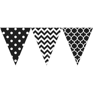 *CLEARANCE* Bunting Flags (Pennant Banners) - BLACK