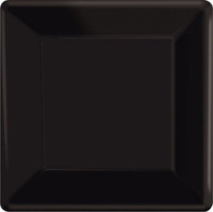 BLACK - SQUARE Paper Plates 26cm