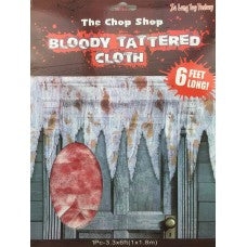 BLOODY TATTERED CLOTH - WHITE (6FT)