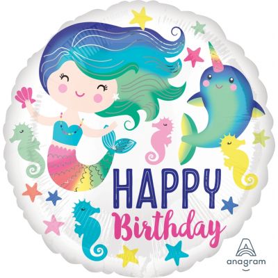 45cm Foil Balloon - BRIGHT MERMAID