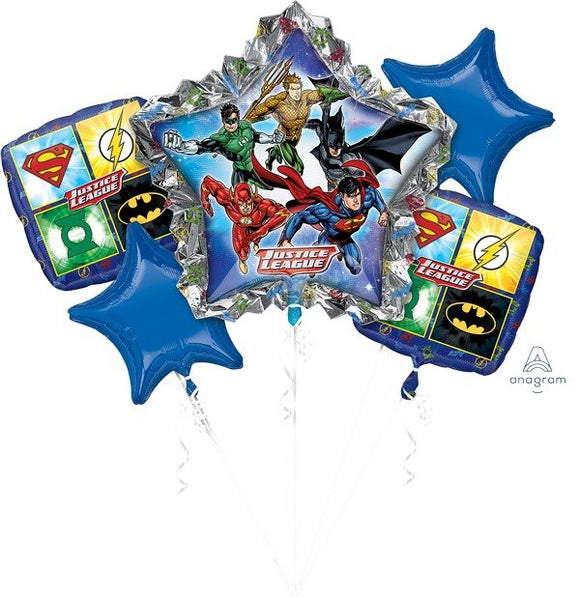 Balloon Bouquet - JUSTICE LEAGUE BLUE STARS