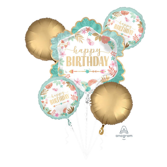 Balloon Bouquet - BOHO HAPPY BIRTHDAY