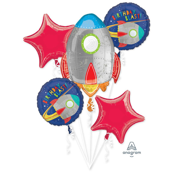 Balloon Bouquet - BIRTHDAY BLAST - ROCKET/SPACE