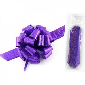 Bow 4" Holographic Purple