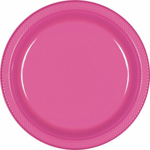 Bright Pink - Plastic Plate 17cm