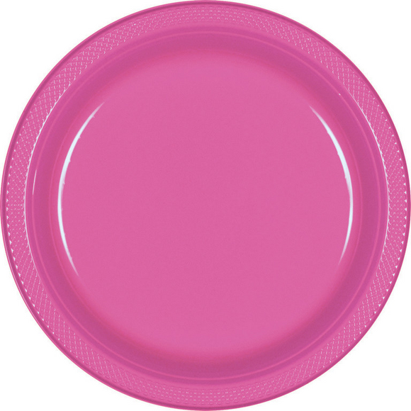 Bright Pink - Plastic Plate 26cm