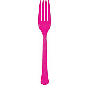 BRIGHT PINK - Plastic Forks