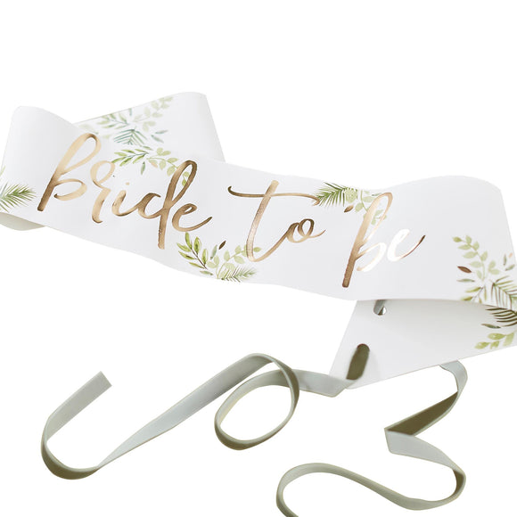 BRIDE TO BE SASH (GOLD)