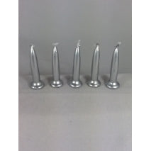 BULLET CANDLES - METALLIC SILVER