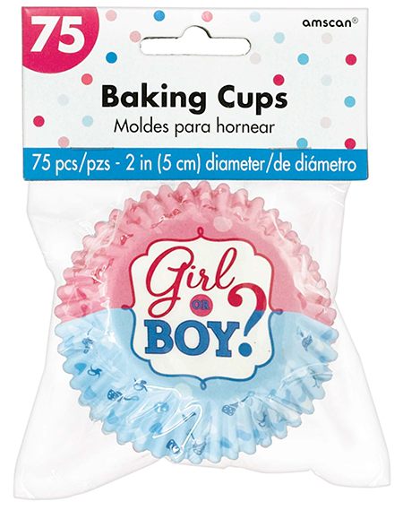 Cupcake Cases - 75 BOY OR GIRL GENDER REVEAL
