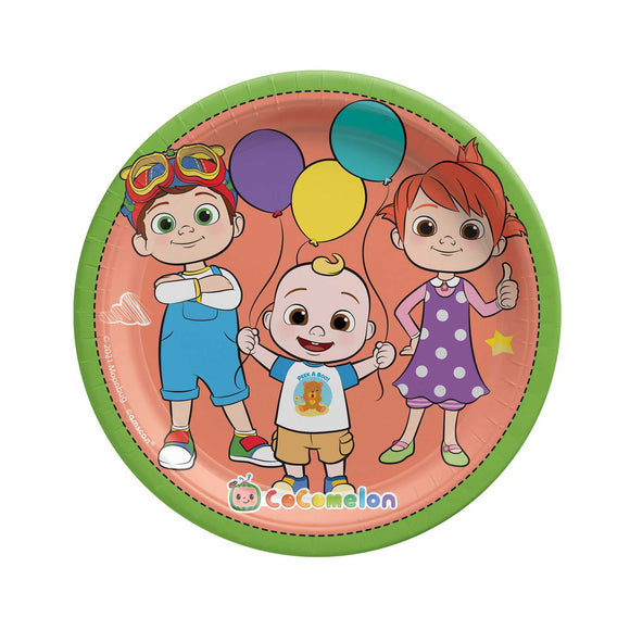 Party Paper Plates 17cm - COCOMELON