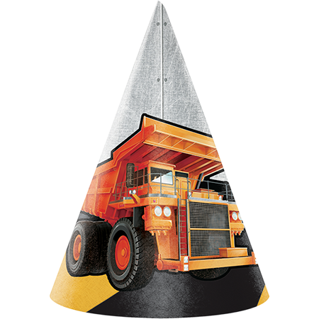 Birthday Paper Hat - CONSTRUCTION TRUCK