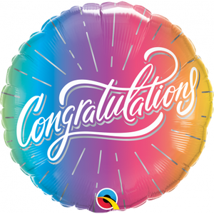 45cm Foil - Congratulations (Rainbow)