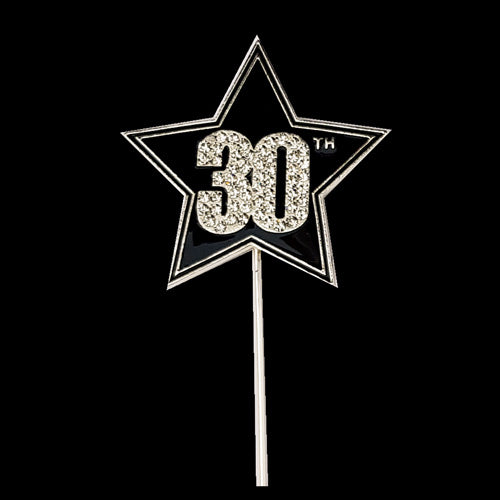 30th Diamond Star Cake Topper