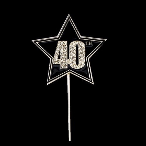 40th Diamond Star Cake Topper