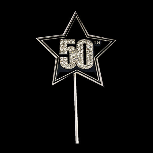 50th Diamond Star Cake Topper