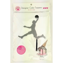 Acrylic Cake Topper - BASKETBALL SILHOUETTE (Black)