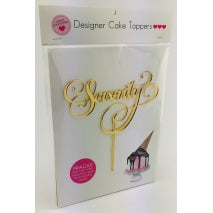 Acrylic Cake Topper - SEVENTY (Gold)