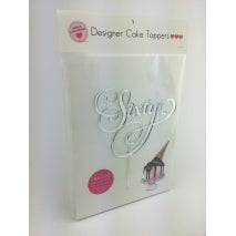 Acrylic Cake Topper - SIXTY (Silver)